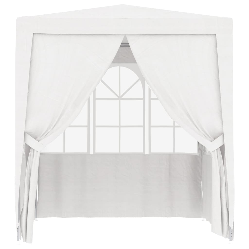 Tenda da festa Vidaxl con pareti laterali professionali 90 g m² 2,5x2,5 m bianco