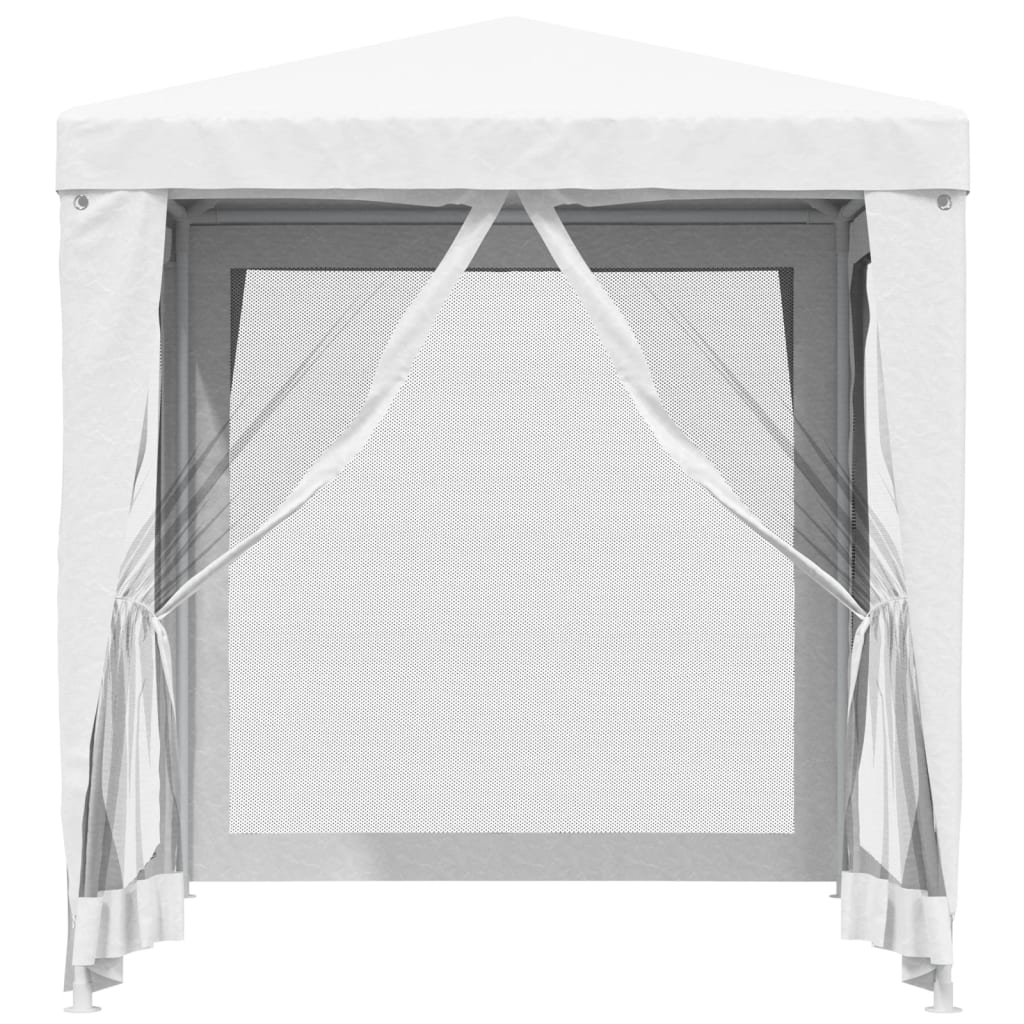 Tenda per feste Vidaxl con pareti laterali a 4 mesh 2x2 m bianco