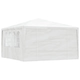 Tenda da festa Vidaxl con pareti laterali professionali 90 g m² 4x4 m bianco