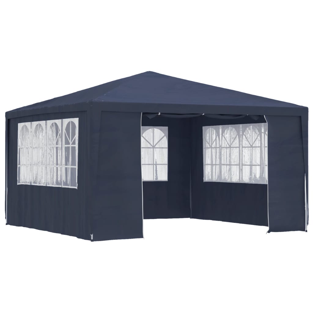 Tenda da festa Vidaxl con pareti laterali professionali 90 g m² 4x4 m blu