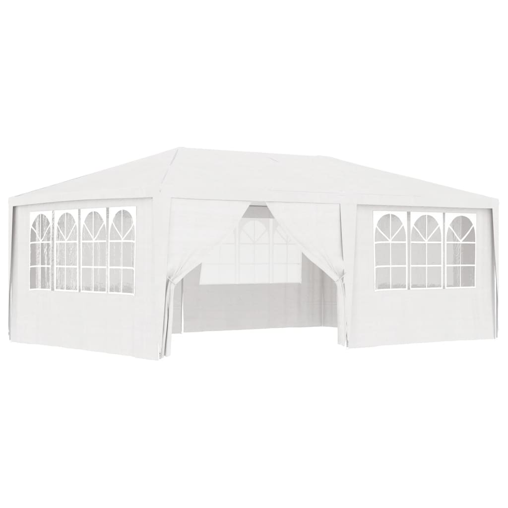 Tenda per feste Vidaxl con pareti laterali professionali 90 g m² 4x6 m bianco