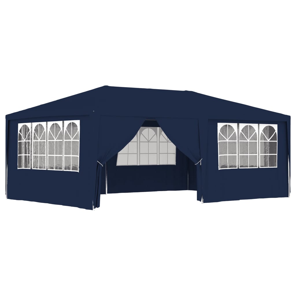 Tenda per feste Vidaxl con pareti laterali professionali 90 g m² 4x6 m blu