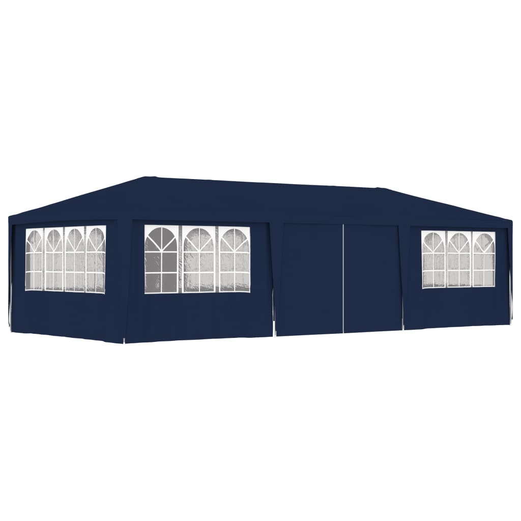 Tienda de fiesta Vidaxl con paredes laterales Professional 90 g m² 4x9 m azul