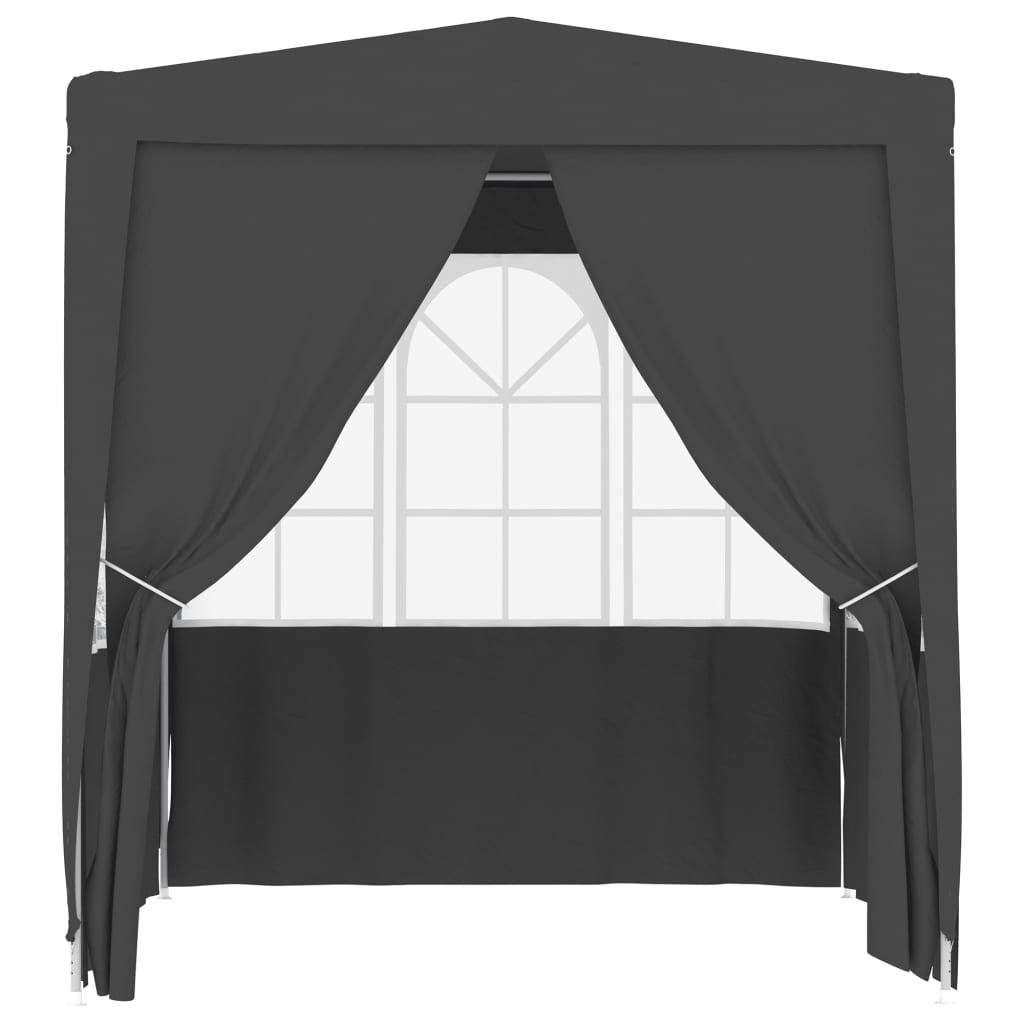 Tenda da festa Vidaxl con pareti laterali professionali 90 g m² 2x2 m antracite