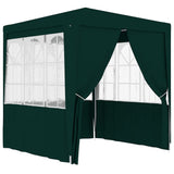 Tenda da festa Vidaxl con pareti laterali professionali 90 g m² 2,5x2,5 m verde