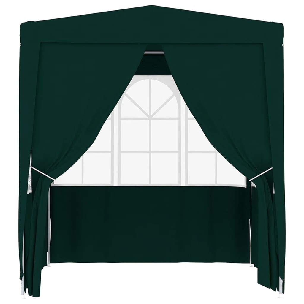 Tenda da festa Vidaxl con pareti laterali professionali 90 g m² 2,5x2,5 m verde