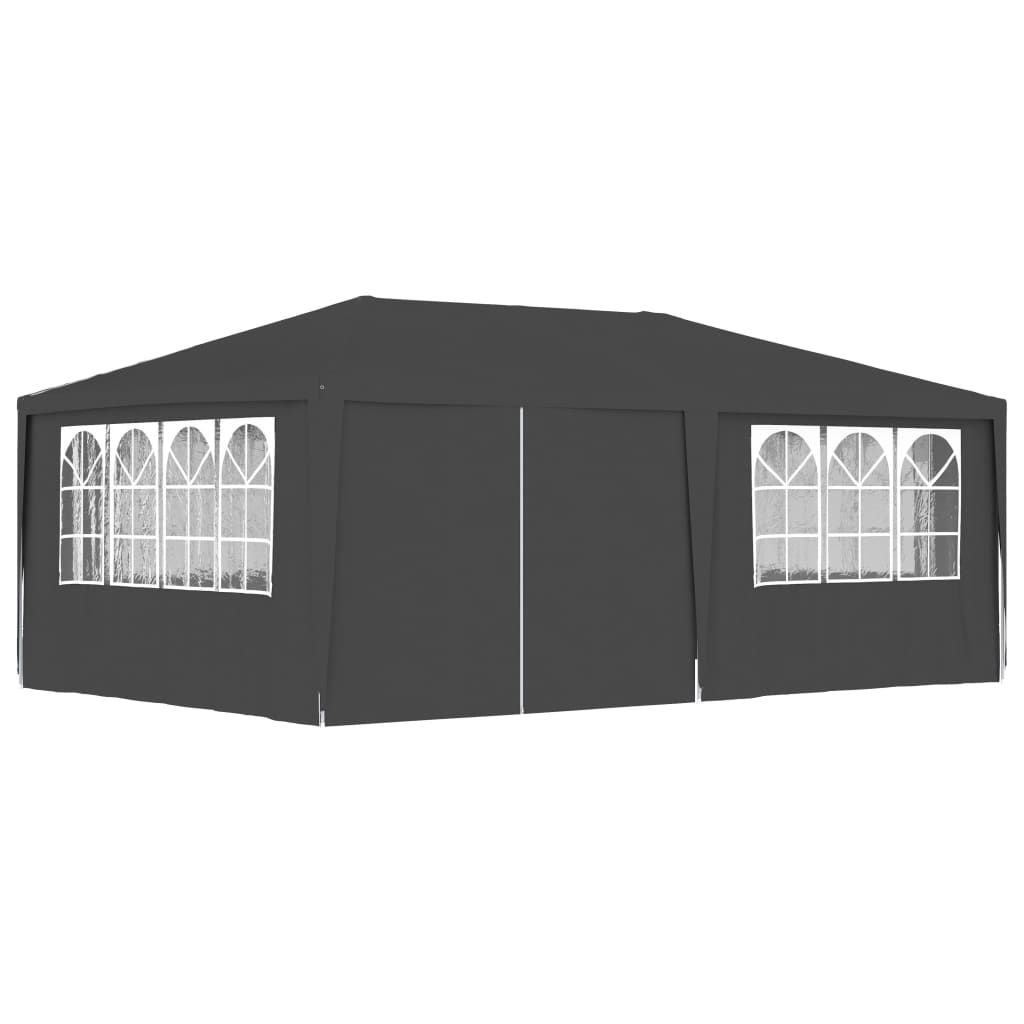 Tenda da festa Vidaxl con pareti laterali professionali 90 g m² 4x6 m antracite