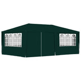 Tienda de fiesta Vidaxl con paredes laterales Professional 90 g m² 4x6 m verde