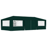 Tenda per feste Vidaxl con pareti laterali professionali 90 g m² 4x9 m verde