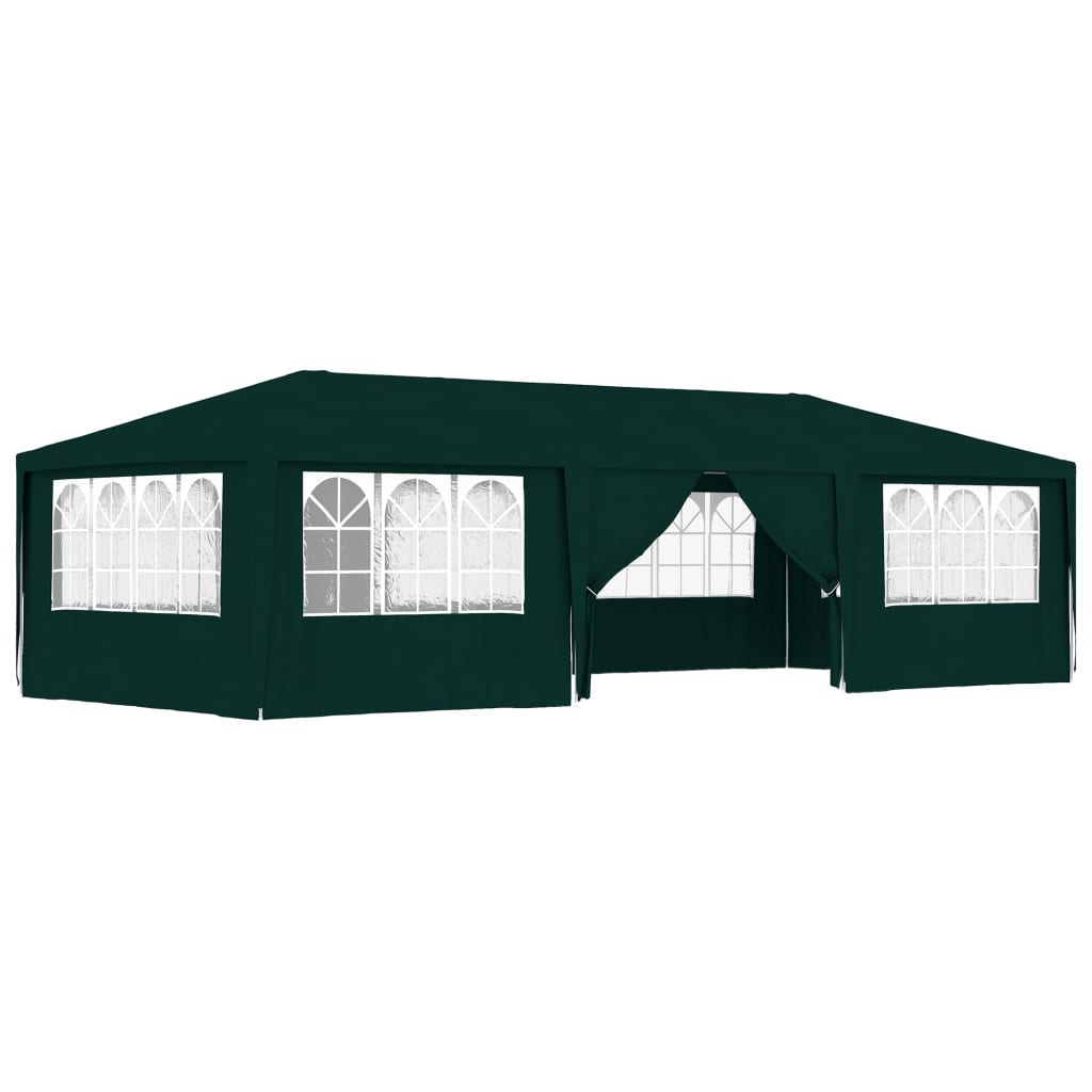 Tienda de fiesta Vidaxl con paredes laterales Professional 90 g m² 4x9 m verde