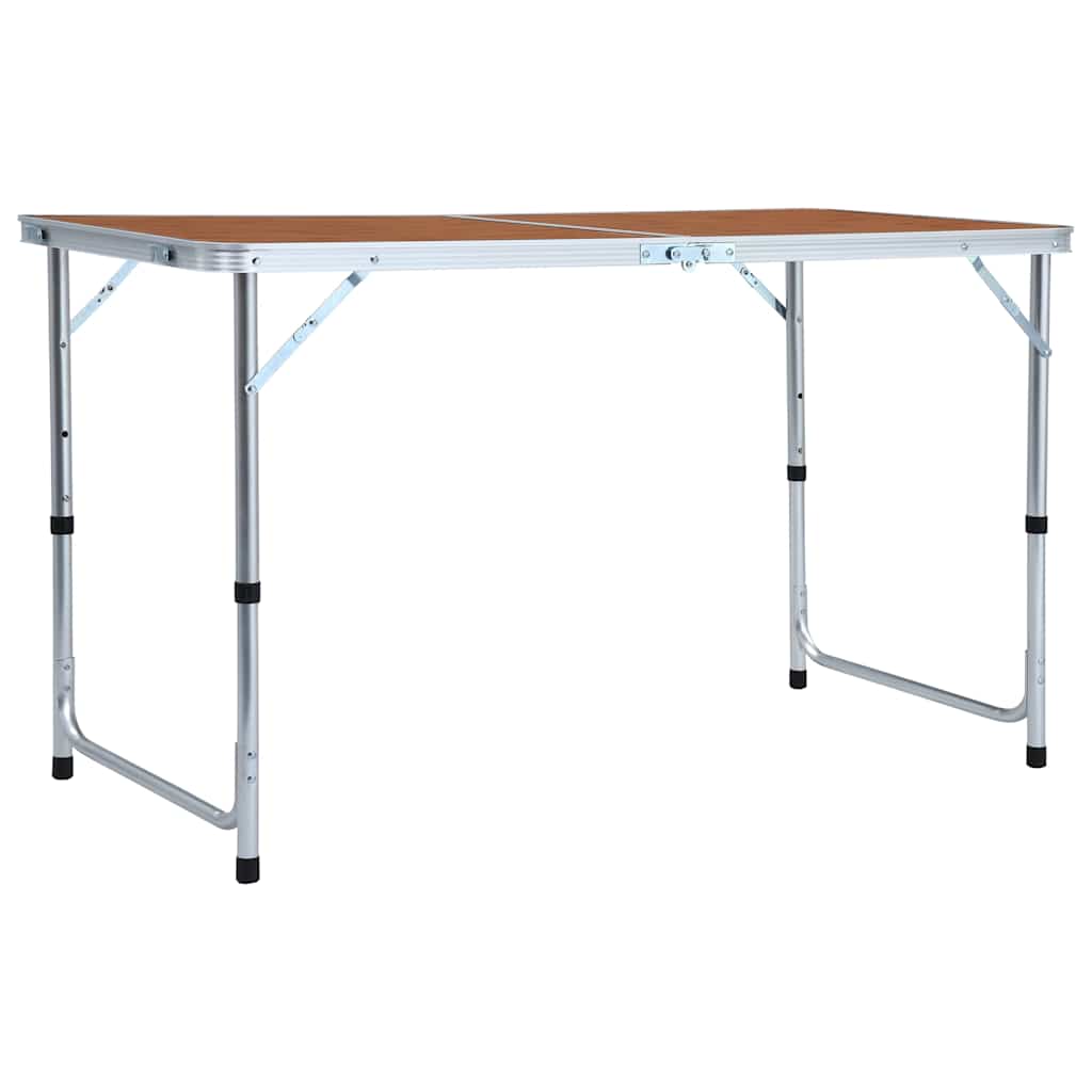 VIDAXL Camping Tabelle zusammenklappbar 120 x 60 cm Aluminium
