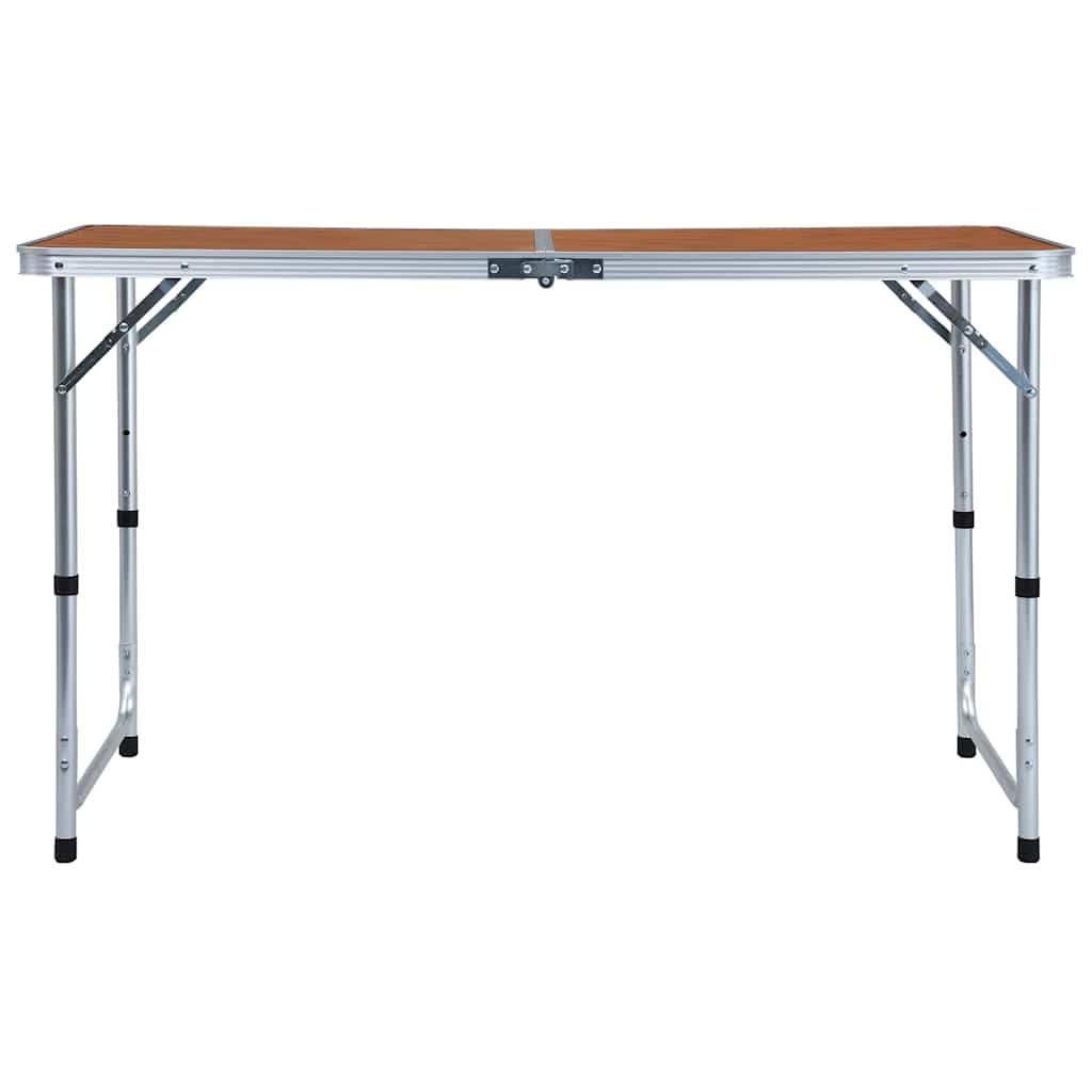 VIDAXL Camping Tabelle zusammenklappbar 120 x 60 cm Aluminium