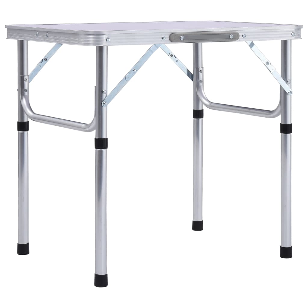 Vidaxl Camping Tabelle zusammenklappbar 60 x 45 cm Aluminium Weiß