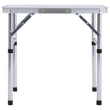 Vidaxl Camping Tabelle zusammenklappbar 60 x 45 cm Aluminium Weiß