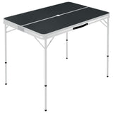 Vidaxl Camping Table je zgrožena z 2 klopi aluminijasta siva