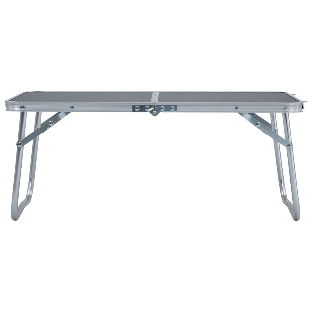 Vidaxl Camping Table Collapsible 60x40 cm aluminijasta siva