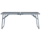 Vidaxl Camping Table Collapsible 60x40 cm aluminijasta siva