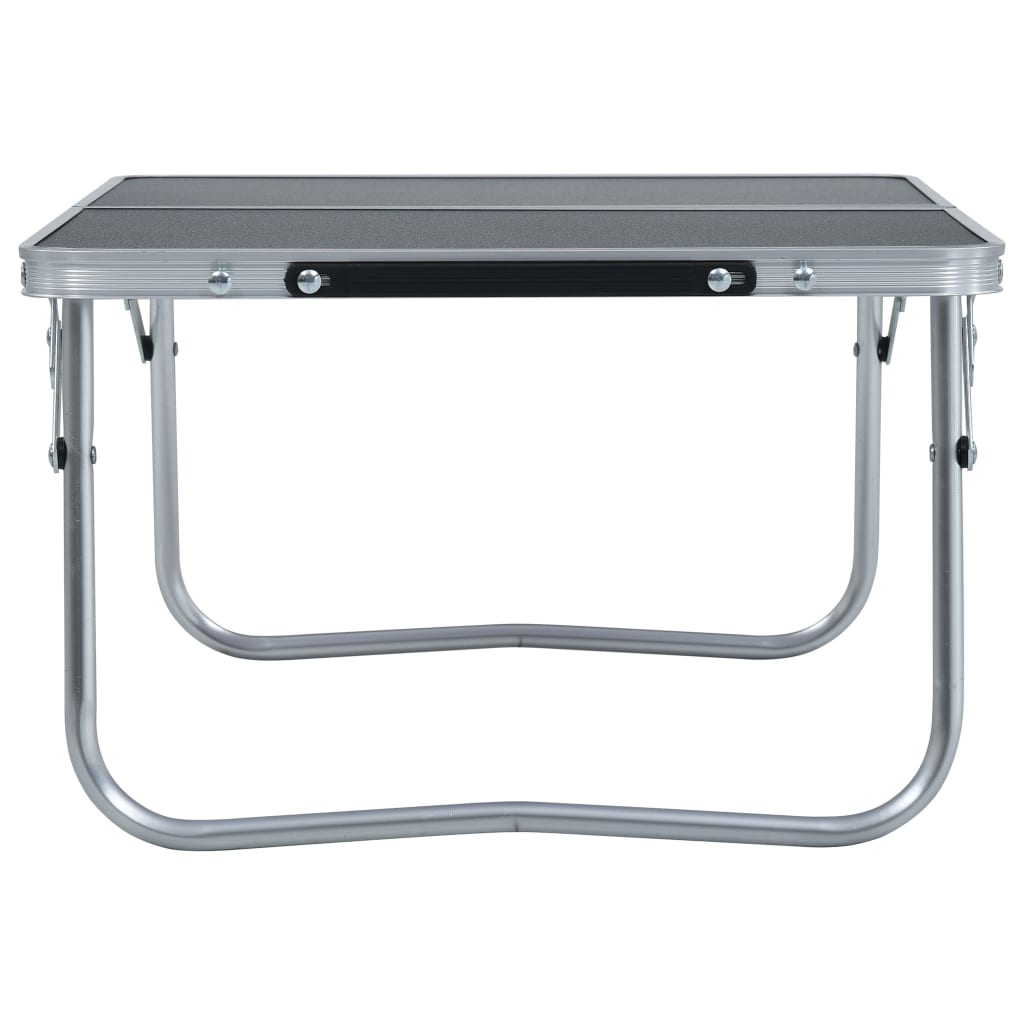 Vidaxl Camping Table Collapsible 60x40 cm aluminijasta siva