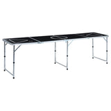 Vidaxl Béier Pong Table flappbar 240 cm schwaarz