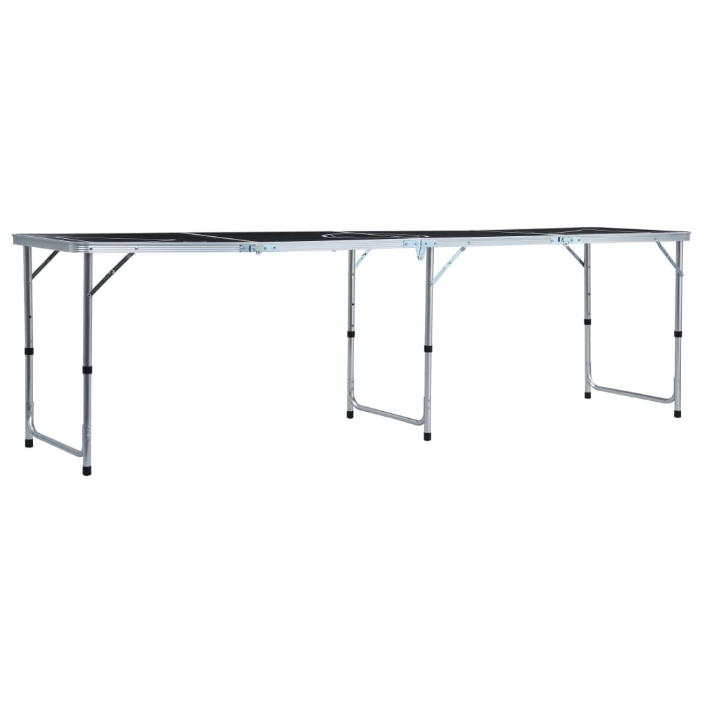 Vidaxl Béier Pong Table flappbar 240 cm schwaarz