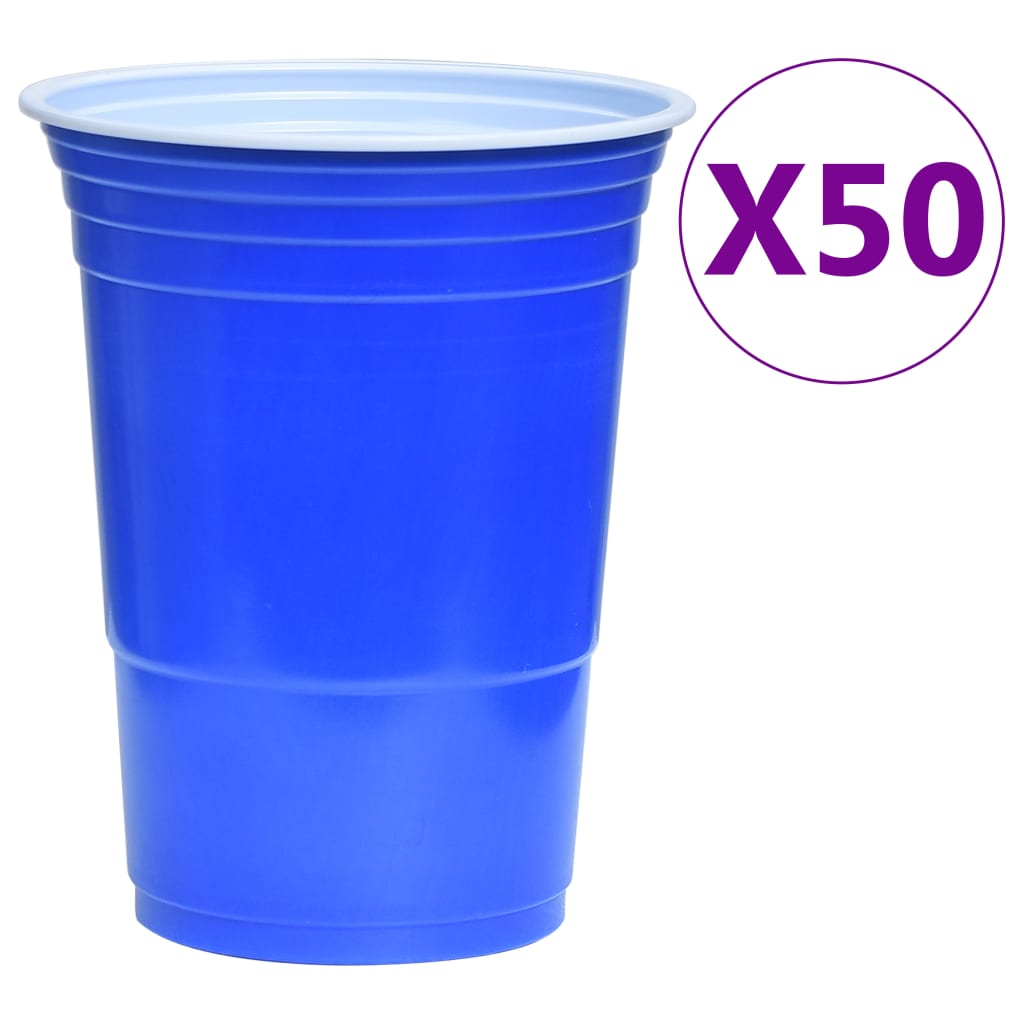 Tabele Vidaxl Bier -Pong Ustaw 0,5 L Plastik