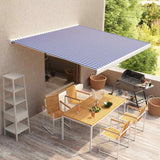 Vidaxx Markisentuch 450x300 cm Canvas blau und weiß