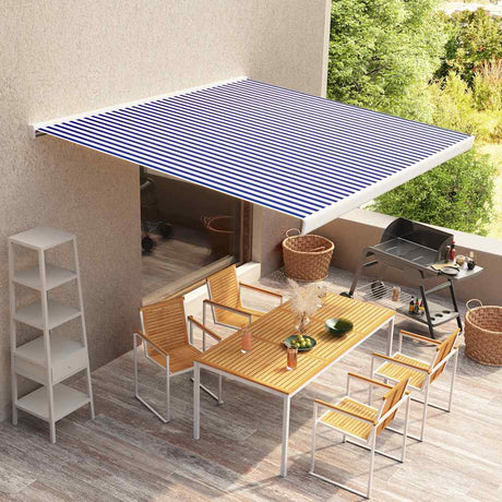Vidaxx Markisentuch 450x300 cm Canvas blau und weiß