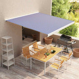 Vidaxx Markisentuch 500x300 cm Canvas blau und weiß