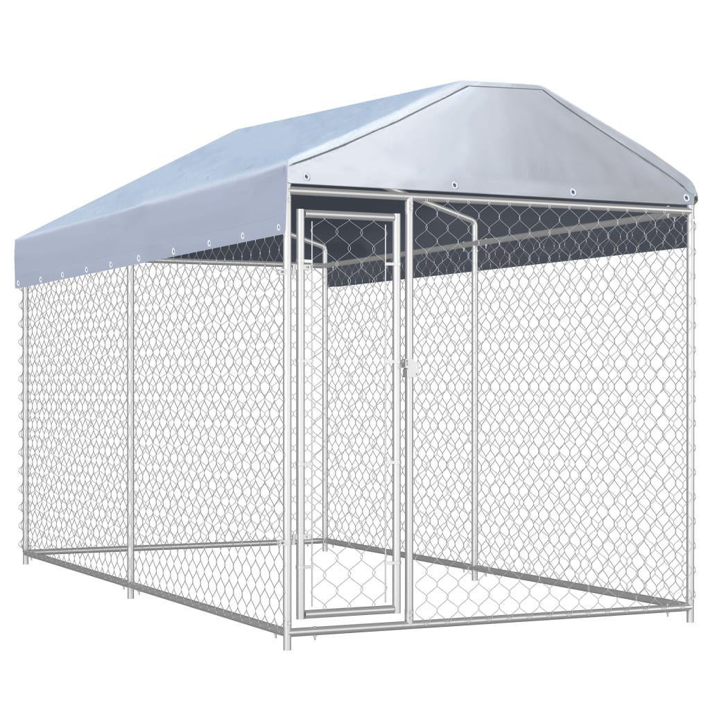 VidaXL dog kennel for outside with roof 382x192x225 m