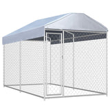 Vidaxl Dog Kennel for Outside with Roof 382x192x225 m