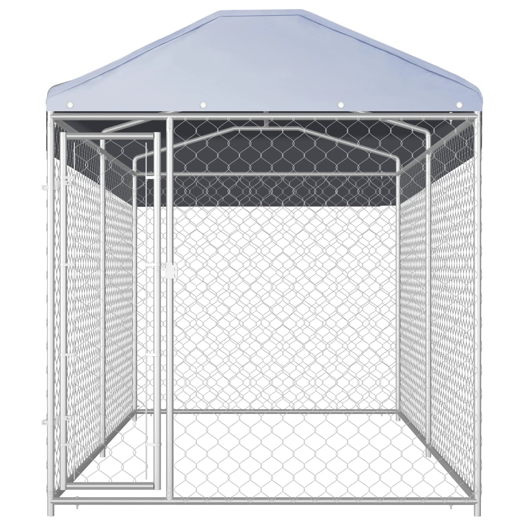 Vidaxl Dog Kennel for Outside with Roof 382x192x225 m