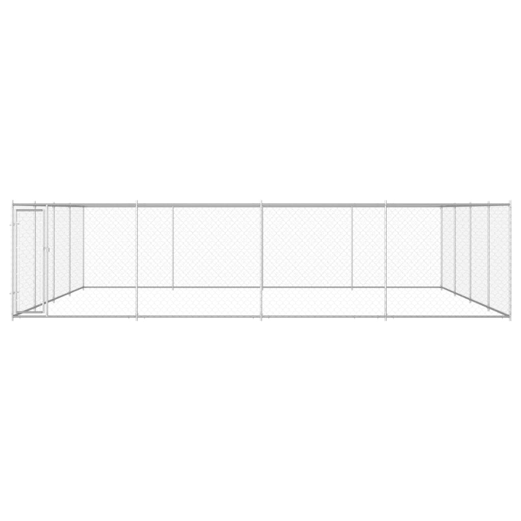 Perrera de perros Vidaxl para 760x760x185 cm de acero galvanizado