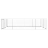 Vidaxl Hond Kennel fir Baussent 760x760x18 cm Galavaniséiert Stol