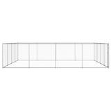 Vidaxl Hond Kennel fir Baussent 760x760x18 cm Galavaniséiert Stol