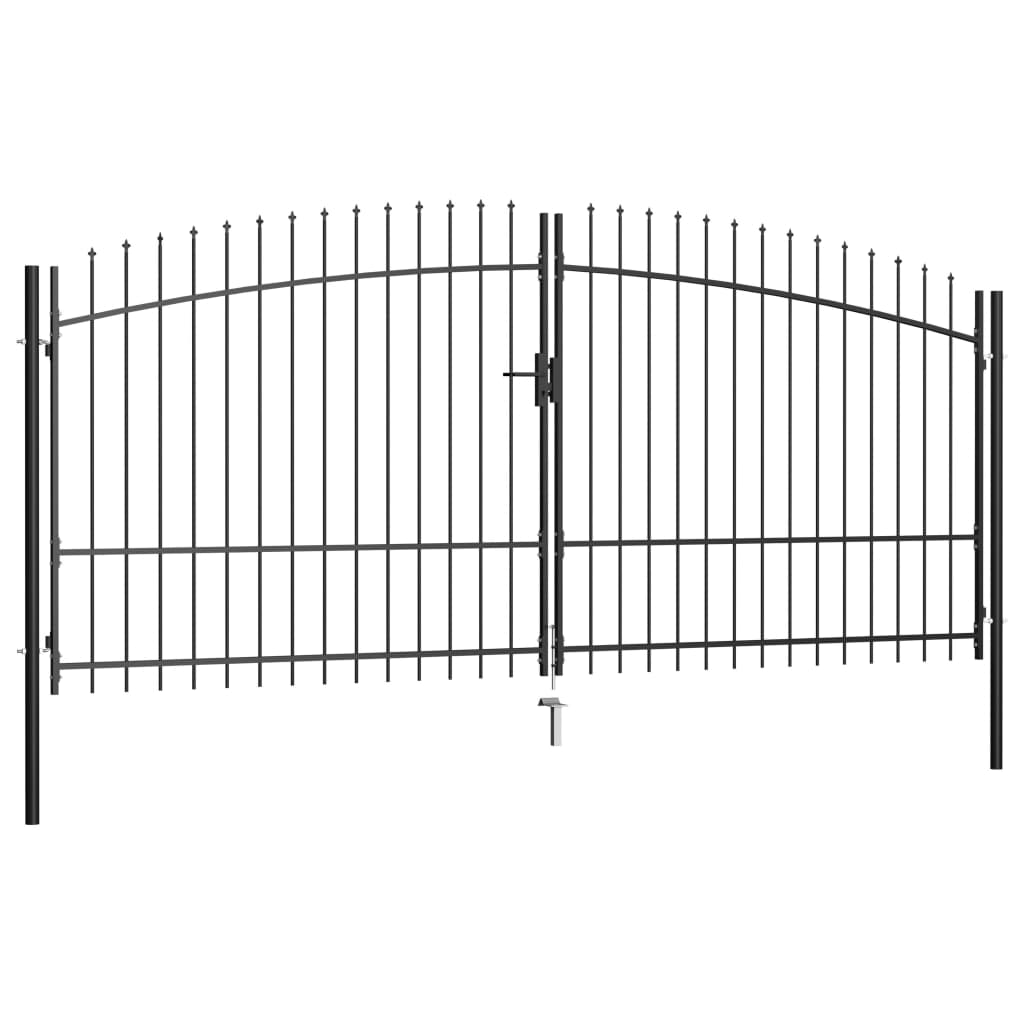 Vidaxl Hek Port Double Porte avec Spears Top 400x225 cm