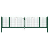 Vidaxl Gaaspoort 390x75 cm en acier vert