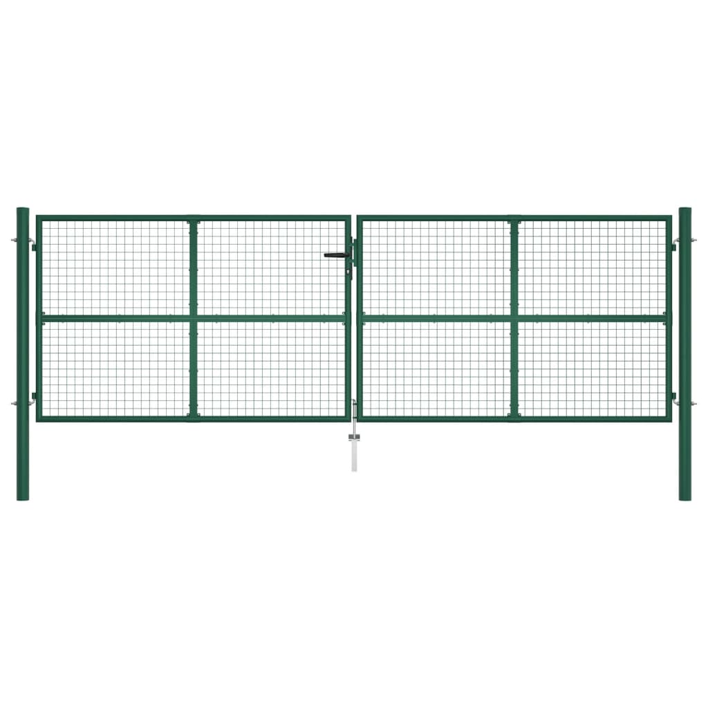 Vidaxl Gaaspoort 390x125 cm steel green