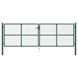 Vidaxl Gaaspoort 390x125 cm en acier vert