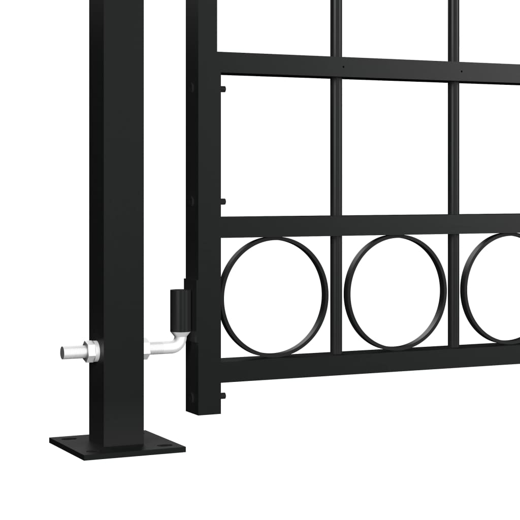 Vidaxl Port med buet top og 2 stillinger 105x204 cm sort