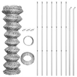 Vidaxl mesh hegn med poler 15x1,5 m galvaniseret stål sølvfarvet