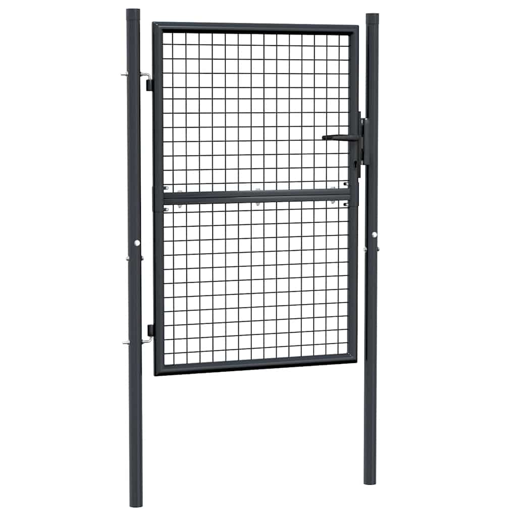 Vidaxl Gaaspoort 100x175 cm galvanized steel gray