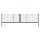 Vidaxl Gaapoort 400x125 cm de acero galvanizado gris