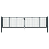 Vidaxl Gaaspoort 400x150 cm Galvanized steel gray