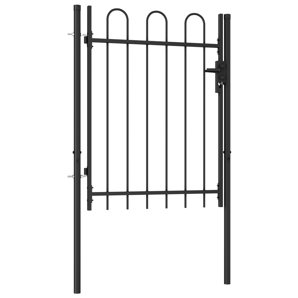 Porta Vidaxl con top piegata solo 1x1,2 m in acciaio nero