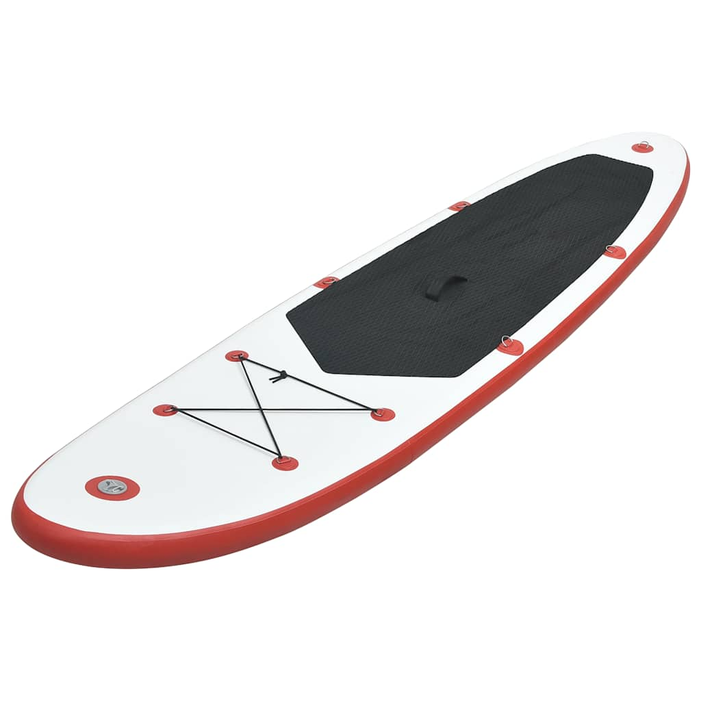 Vidaxl Stand Up Paddleboard Set Oppustelig rød og hvid