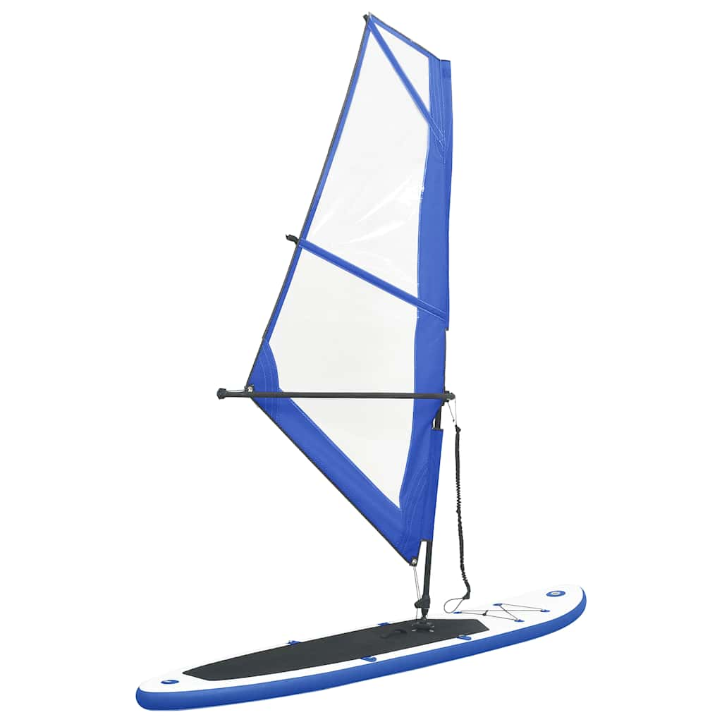 Vidaxl Stand-up Paddleboard inflable con set de vela azul y blanco