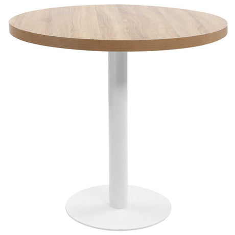Vidaxl bistrotafel 80 cm mdf lichtbruin