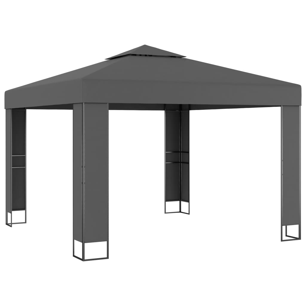 Vidaxl Arbor con doppio tetto 3x3 m antracite