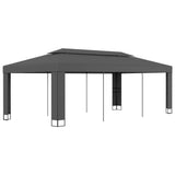 Arbor Vidaxl con techo doble de 3x6 m antracita