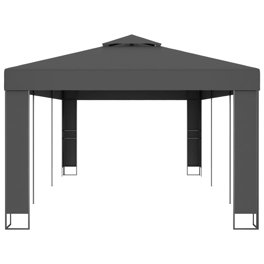 Vidaxl Arbor med dobbelttak 3x6 m Antracitt